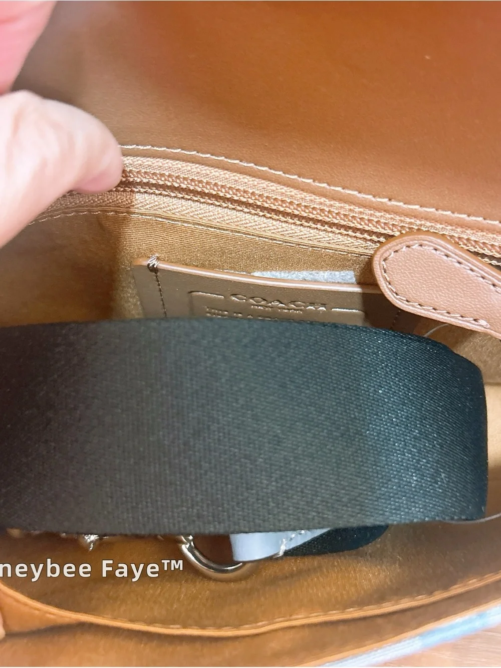 Coach Pale Blue denim Signature Canvas and Leather Crossbody Bag